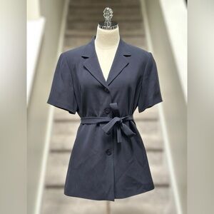 NEW Vintage 1994 Talbots Washed Silk Belted Shirt Jacket Blouse Old Money Luxury